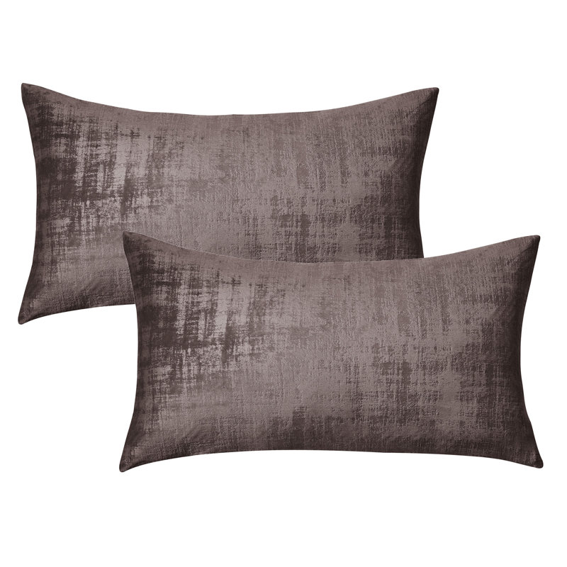 Housse de coussin rectangulaire en velours texturé, Tambour de pluie