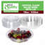  Bols à salade en plastique transparent 18 oz avec couvercles - pour le déjeuner, la préparation des repas et les salades (150)