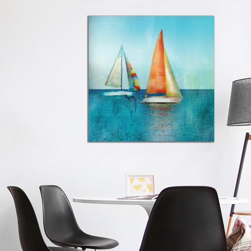 Colour Tint Sail - Painting on Canvas, Wrapped Canvas, 93.98 cm H x 93.98 cm W x 1.91 cm D