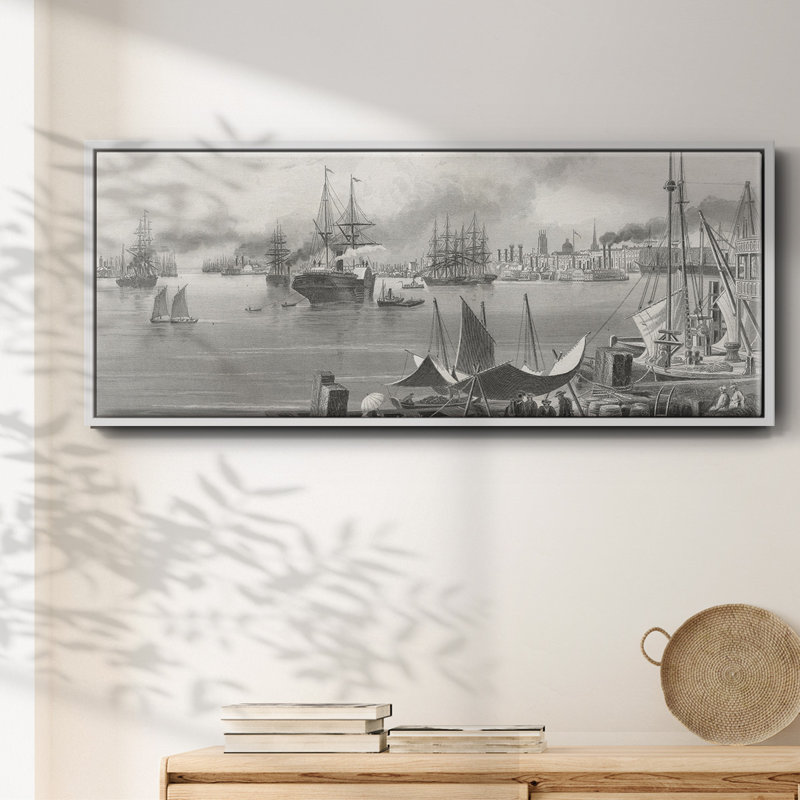 Nouvelle-Orléans - toile encadrée, H 8 po x l 20 po x P 1,5 po, Blanc