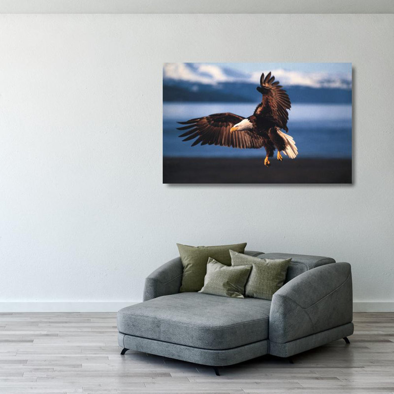 Into the Wind - Bald Eagle IMA-M572, 26'' H x 40'' W