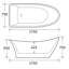 Aura 1750mm x 750mm Soaking Acrylic Bathtub