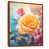 Toile avec cadre flottant brun