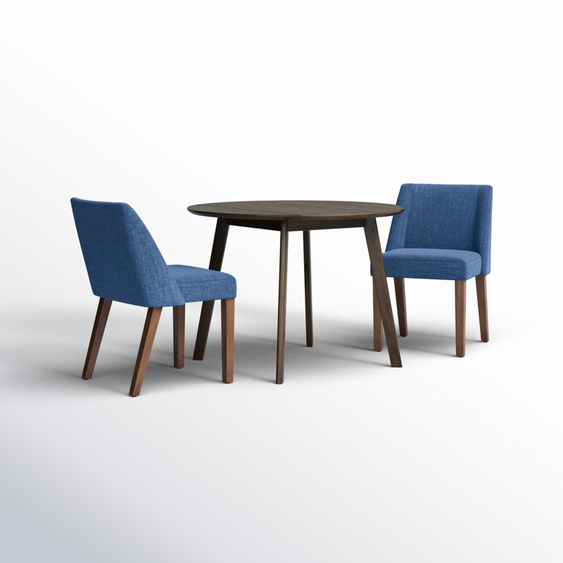 Didmarton Dining Set w/ Upholstered Chairs, 3 Pieces: Table, 2 Chairs