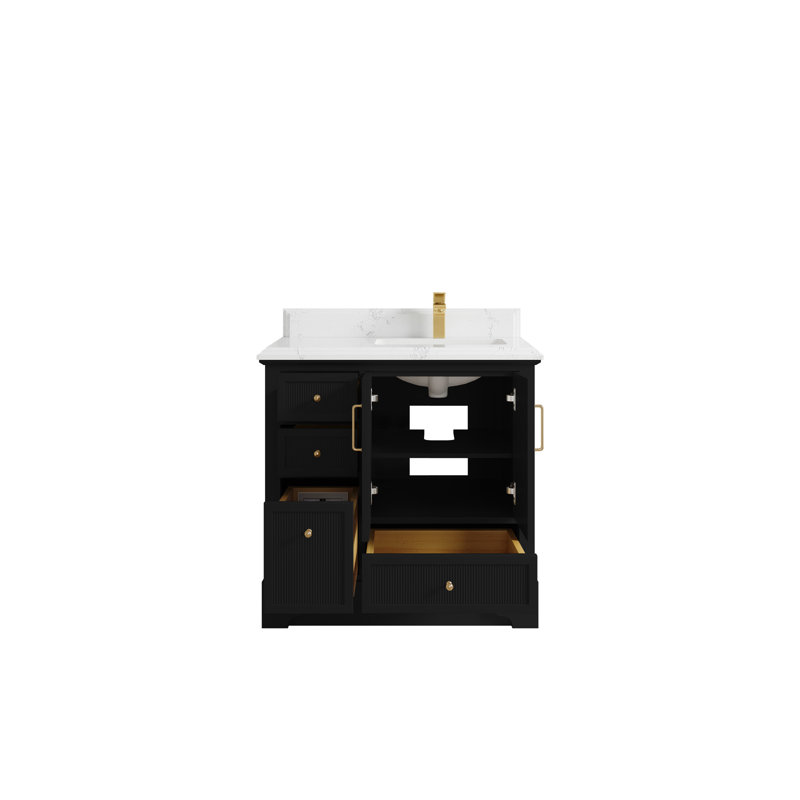 Alys 36'' Single Bathroom Vanity with Quartz Top