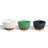 3-Piece Set PE Hanging Bowl-Shaped Planter Pots