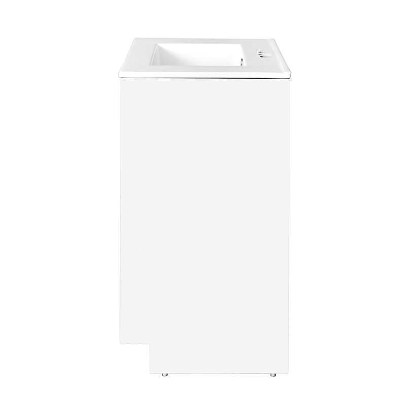 Freestanding Bathroom Vanity With Ceramic Sink Combo, White