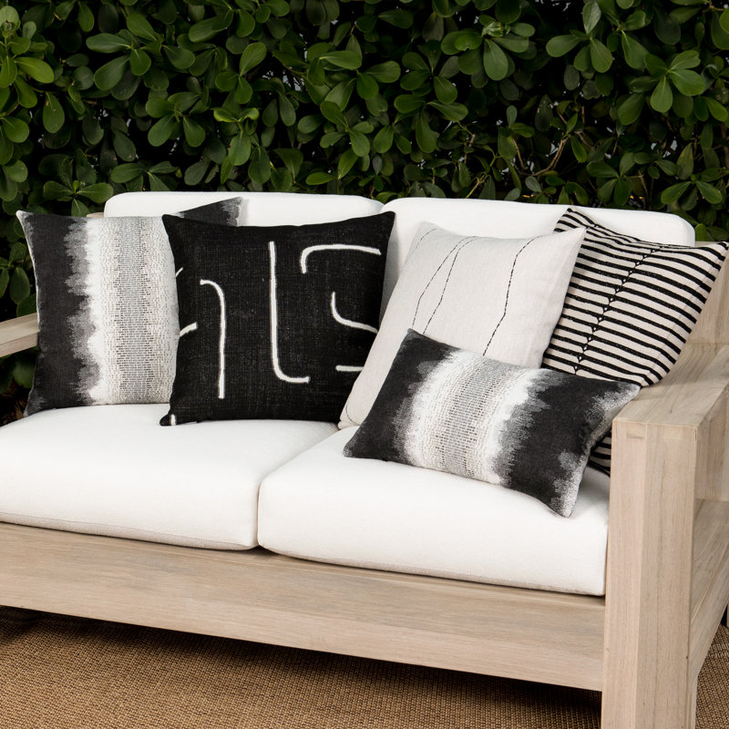 Resilience Indoor/Outdoor Rectangular Performance Pillow, Charcoal