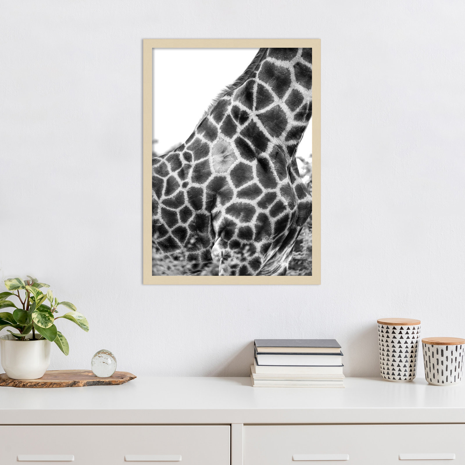 Rochellt "Super Safari No. 3 Giraffe" Print, Brown, 25" H x 18" W