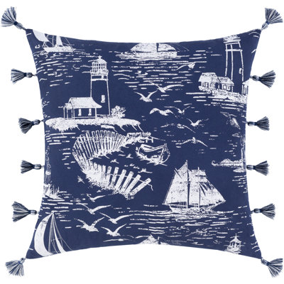Toile Cotton Reversible Pillow Cover