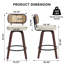 Ensemble de 3 tabourets de bar modernes, tabourets réglables à hauteur de comptoir en rotin de 26 pouces avec dossier en canne, tabourets de comptoir pivotants pour îlot / cuisine / comptoir / bar-581568881-581568878