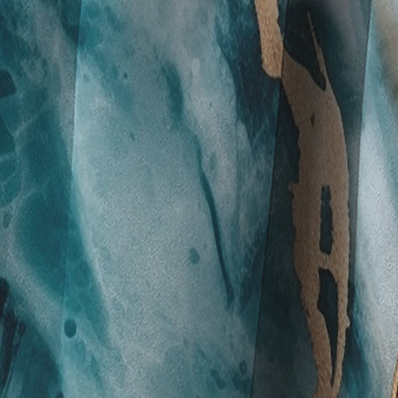 Vallejos - Abstract Marble Marble Blackout Curtain - 1 Panels, 52" W x 108" L