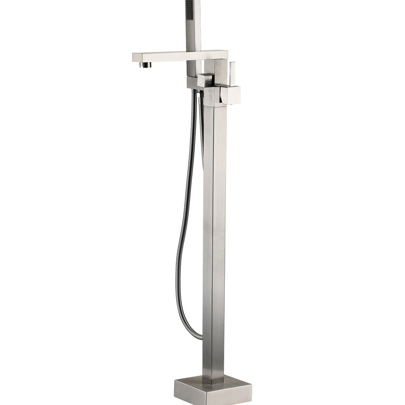 Robinet de baignoire en nickel brossé avec douche à main - Fabrication solide, débit d'eau de 3,9 gal / min, robinet de baignoire d'une largeur de 6,02 po