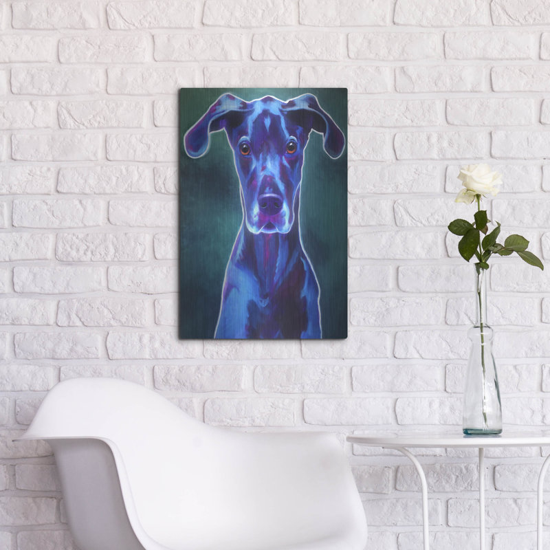 «Great Dane - Blue» par Dawg Painter, H 24 po x l 16 po