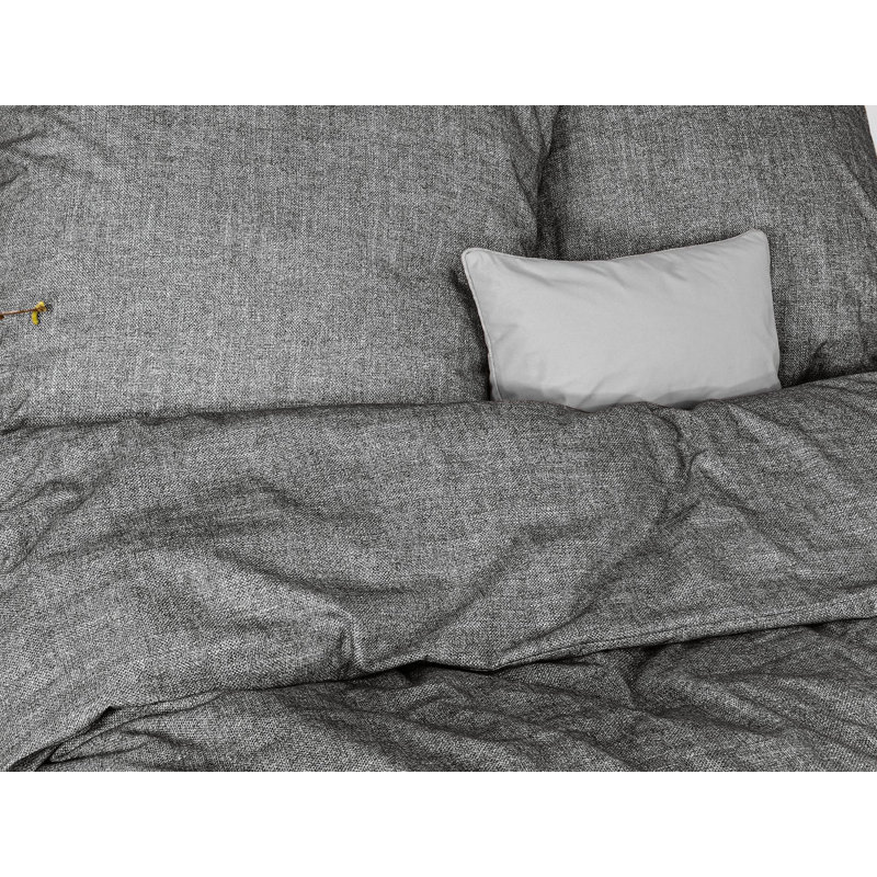 Feel Cotton Modern & Contemporary Duvet Cover Set, 155 x 200cm Duvet Cover + 1 Pillowcase, Grey