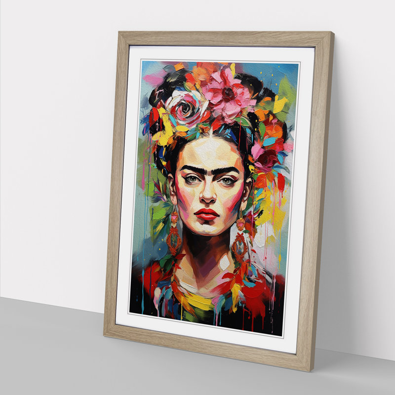 Single Picture Frame Print on Wood, Oak Framed, 34cm H x 25cm W
