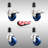 Solid Poly Swivel Expanding Stem Caster Set with 2 Lock Brake-92142942