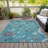 Washable Damask Indoor / Outdoor Rug-109572256