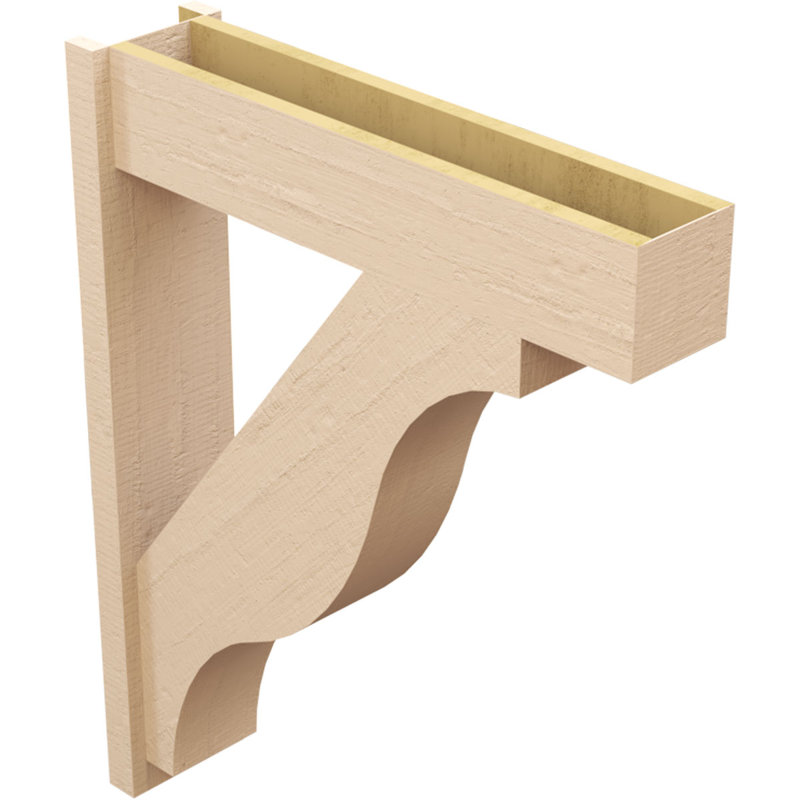Bois de cèdre brut Funston Block TimberThane Perspector, brun clair apprêté, H 42 po x l 8 po x P 34 po
