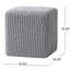 Soft Grey Cotton Knitted Foot Stool - Hand Crafted, 16.94 Inches Dimensions, Charming Presence Attractive Characteristic