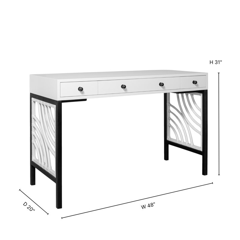 Swirl Writing Desk, Celery Green