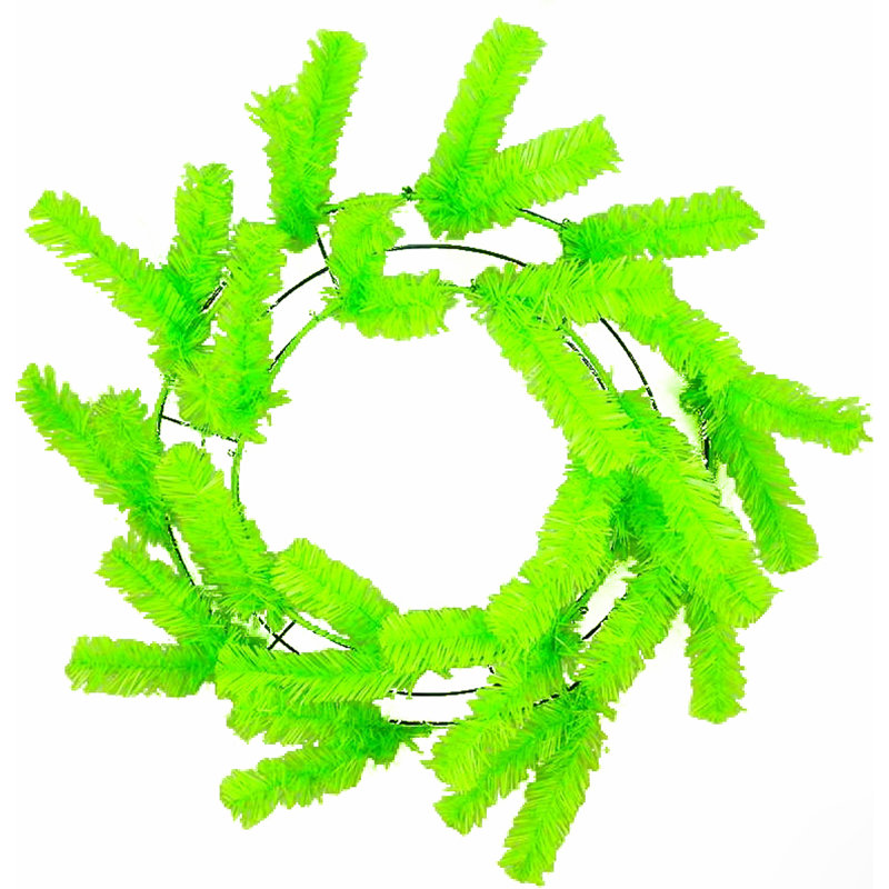 Couronne en métal 24 po, Vert lime, H 24 po x l 24 po x P 2,5 po