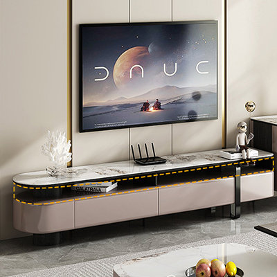 Italian light luxury coffee table TV stand combo