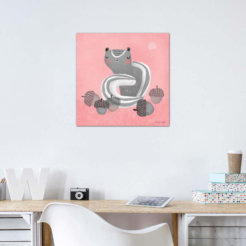 «Chipmunk Dream» par Terry Runyan - impression, Toile tendue, Pas de tapis, H 12 po x l 12 po x P 1,5 po