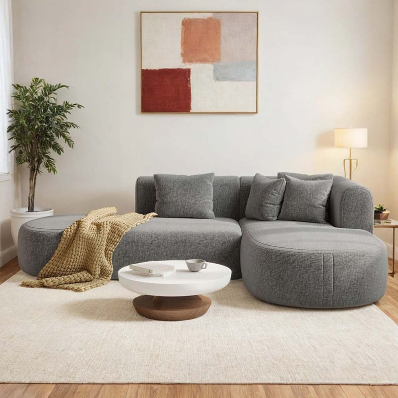 Canapé modulaire rembourré, Gris