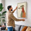 Greyhound in Geometry Mid-Century - Wrapped Canvas-1422221649-1422221641