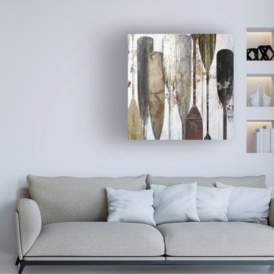 Art mural sur toile tendue - Boathouse couleur, décoration murale pour le salon, la chambre à coucher ou le bureau - 35 x 35
