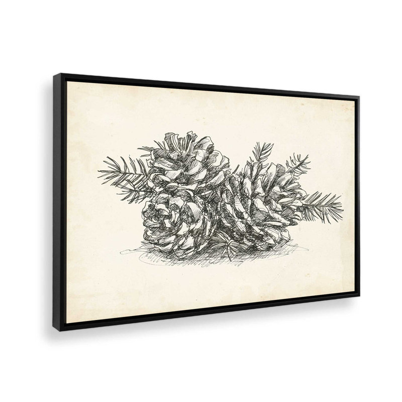 «Christmas Conifers II» par Ethan Harper, reproduction d'art sur toile, H 8 po x l 12 po, Noir
