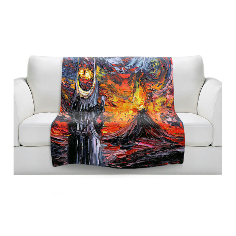 Hand Woven Throw Blanket, 51" x 60"