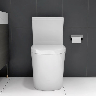 CCJKLO 1.6 Gallons GPF Elongated Comfort Height Floor Mounted Close Coupled Toilets (Seat Included) -  AA0341593495