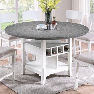 Table de salle à manger à hauteur de comptoir ronde à carrée avec rallonge KELVio