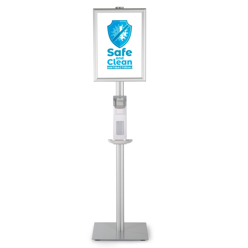 Floor Standing Soap Dispenser, Silver/Gray