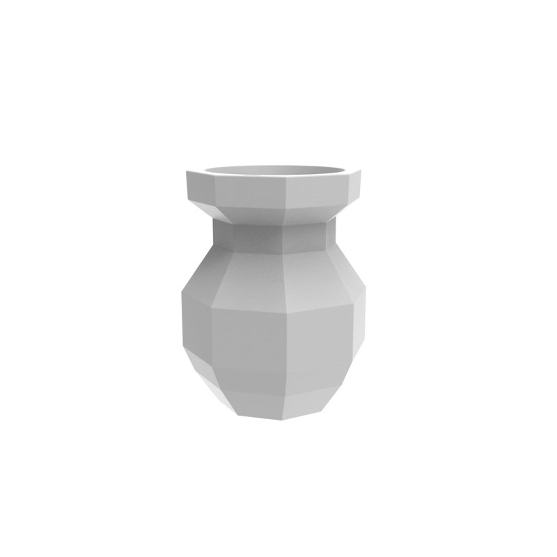 Origami - Yuri Planter, White, 31.5" H x 20.75" W x 20.75" D