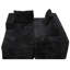 Canapé d'angle en L sans ossature, 250 cm (98,4 po), velours côtelé noir