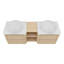 Meuble-lavabo mural 60 po avec lavabo d'art en céramique et 1 tablette de rangement, porte à fermeture en douceur