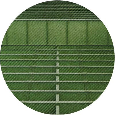 Tapis à motif géométrique vert
