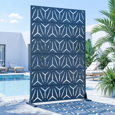 72'' H X 47'' W X 16'' D Privacy Metal Screen Fence Panel