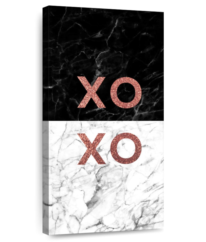 Pink XOXO Typography, 24" H x 12" W