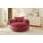 360° Swivel Sofa Chair Accent Barrel Chair 57.5"  Swivel Round Chair with Dual-layer Cushion Design and 3 Removable Pillows for Living Room, Bedroom, Office and Hotel, Red-2046084413