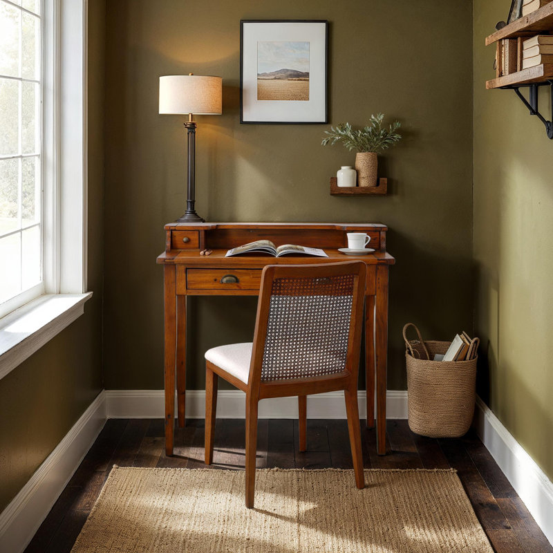 Wimbled Solid Wood Writing Desk