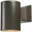 Applique murale cylindrique en aluminium bronze antique 1 lumière H 7,25 po d'intérieur ou d'extérieur-24080412-24080413-139357063