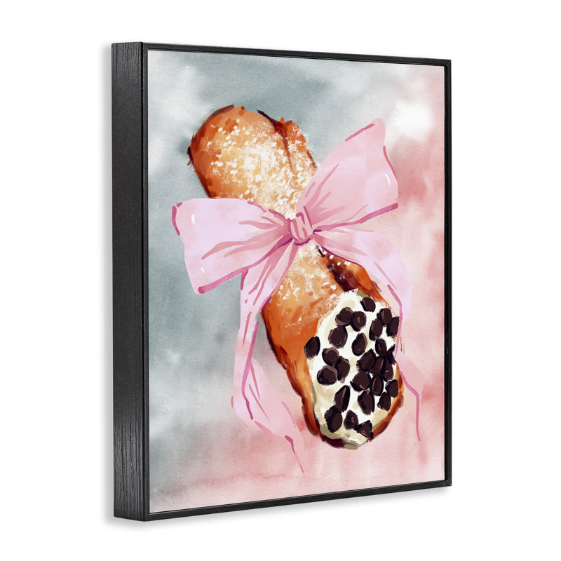 Glam Cannoli Pastry Art par Ziwei Li, Giclée encadrée noir minuit, H 20 po x l 16 po