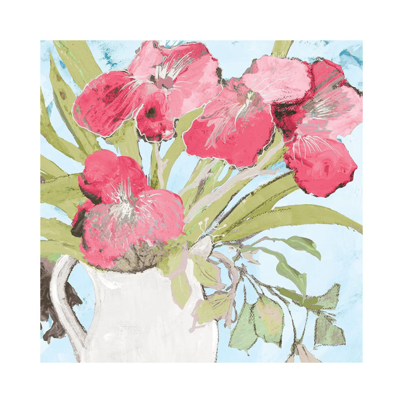 Spring Vase by Robin Maria - Painting on Canvas, Wrapped Canvas, 66.04 cm H x 66.04 cm W x 1.91 cm D