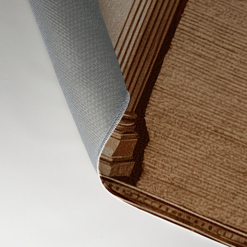Tapis d'intérieur et d'extérieur brun français, Rectangle 9 pi x 12 pi
