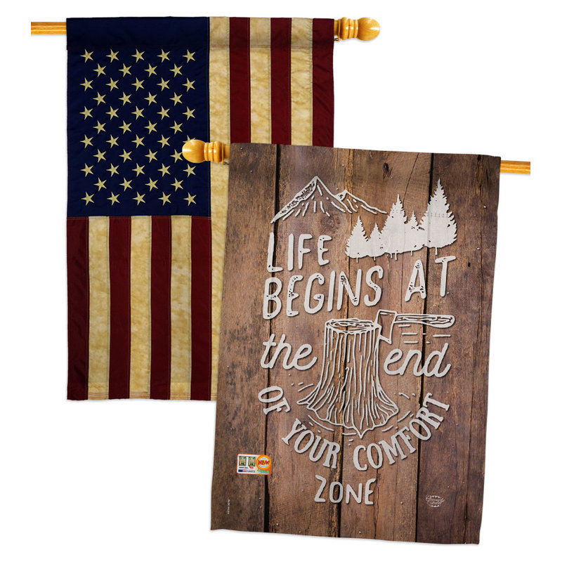 Drapeau de maison à 2 côtés en polyester / mélange de polyester 40 x 28 po