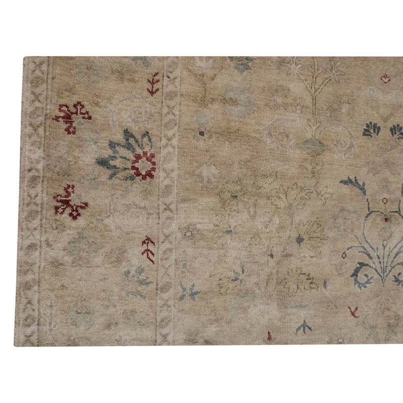 Wool Oriental Area Rug in Gold